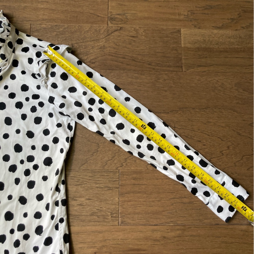 The Shirt by Rochelle Behrens-LS Dalmatian Print Button Down Shirt-XS - Picture 5 of 7